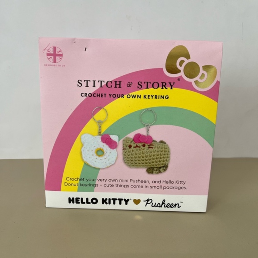 Stitch & Story Hello Kitty x Pusheen Crochet Your Own Keyring Kit